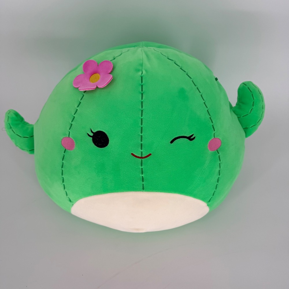 Squishmallows Maritza the Cactus Green Pink Flower‎ 14 inch Plush Kellytoy 2023